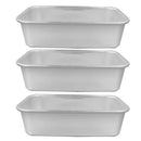 3Pcs Aluminum Rectangular Baking Mold Cake Mould for Bakery Home Newest Useful