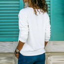 Women Autumn Fashion V Neck Long Sleeve Elegant Tops Ladies Casual Solid Co