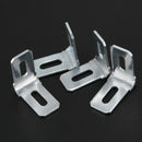 Cabinet 28mmx28mmx19mm Metal Plastic L Angle Bracket White 4Pcs