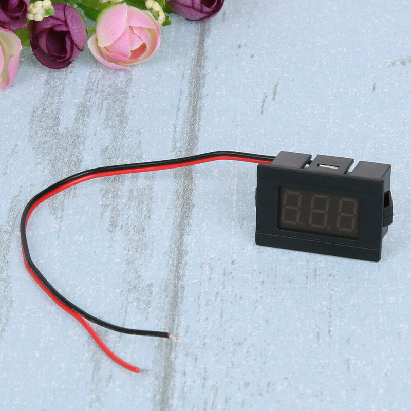 0.36inch LED Digital Voltmeter DC 4.5-30V Two Line Volt Meter(Blue)