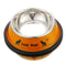 Stainless Steel Anti-skid Dog Cat Food Water Bowl Pet Feeding Tool Orange