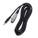 300cm/10ft XLR Female Jack to 3.5mm Male TRS Stereo Mic Audio Cable Black
