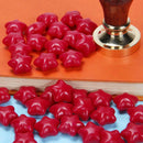 100pcs Five-Pointed Star Stamp Paint Wax Envelope Card Sealing Wax(Wine Red A