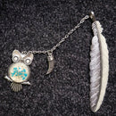 Luminous Night Owl Bookmark Label Read Maker Feather Book Mark Stationery A M&O