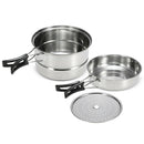 Cooking Set Easy Clean Steaming Rack Stainless Steel Home Frying Pan