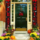 Halloween Trick or Treat Black Flag Door Banner Porch Sign Party Prop Decor New