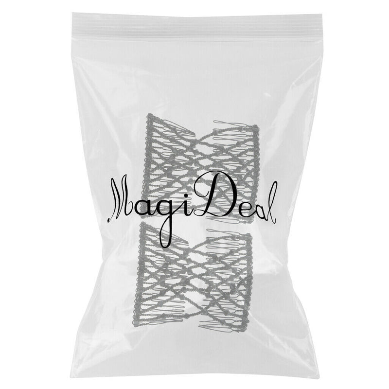 2pcs Magic Beading Stretch Hair Combs Double Clips Hair Styling Accessories for