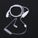 2Pin Acoustic Tube Headset PTT Mic Earpiece for Baofeng Kenwood 2way Radio
