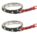 2x Cool White 12 LEDs 30cm/11.8" 5050 SMD LED Strip Light Waterproof 12V Car