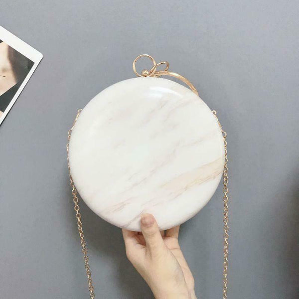 Women's Evening Shoulder Bag Bridal Clutch Wedding Party Prom Round Handbag