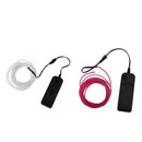 Luminescent Neon LED Lights Glow EL Wire String Strip 3 Meters Purple & Blue
