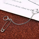 Punk Women Men Tasl Asymmetric Pin Chain Drop Earrings Jewelry Ear Studs Nw
