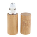 10Pcs Bamboo 5ml 10ml Refillable Empty Essential Oil Roll On Bottles Roller Ball