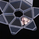 Plastic 7 Slot Adjustable Jewelry  Display Tool Box-Case Organizer Storage-Bea3C