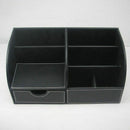 7 Storage Compartments Multifunctional PU Leather Office Desk Organizer,Bus V7S9