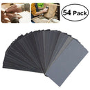 54pcs 60 to 3000 Grit Sandpaper Assortment Wet Dry Sand Paper for Automotiv