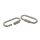 10Pcs Stainless Steel D Shape Camping Link Lock Buckle Hook Keychain, Lock