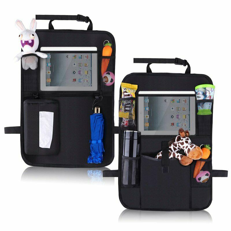 1X(Backseat Car Organizer Storage Bag Holder For Ipad Tablet Bottle Drink T