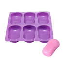 1Pcs Silicone Soap Molds Set 6-Cavities Mixed Patterns Soap Mold