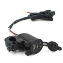 Waterproof 12V Dual Usb Motorcycle Handlebar Install Charger Motorcycle Cha