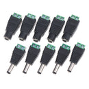 5Pairs 2.1x5.5mm DC Power Cable Jack Adapter Connector Plug CCTV Camera Use 12V