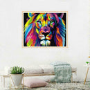 DIY Filling Oil Canvas Paint By Number Kit Multi-Colored Lion Painting V8M1 A8M4