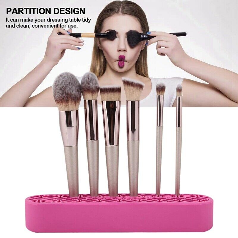 Silicone Makeup Brush Holder,Makeup Brush Display Stand Soft Silicone Nail  Z3D4