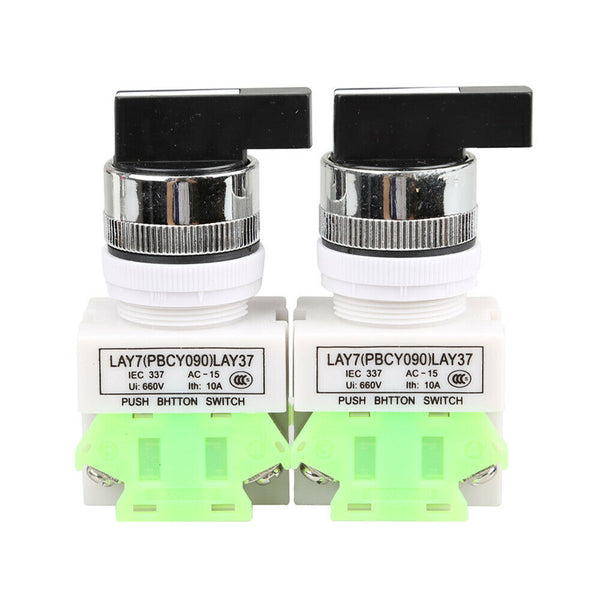 2pcs ON/OFF/ON Rotary Three Position Selector Switch Power Ignition LAY37