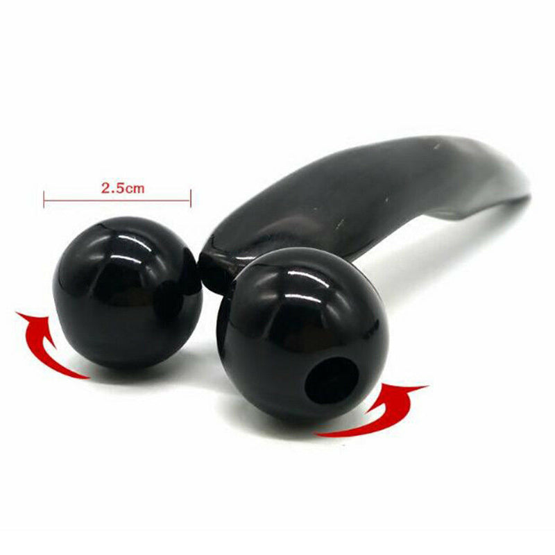 Natural Ox Horn Y-shape Guasha Facial Massage Tool Dual Roller Face Thin Massage