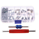 102pcs R134A Car Air Conditioning A/C Valve Core Valves+2 Removal Tools
