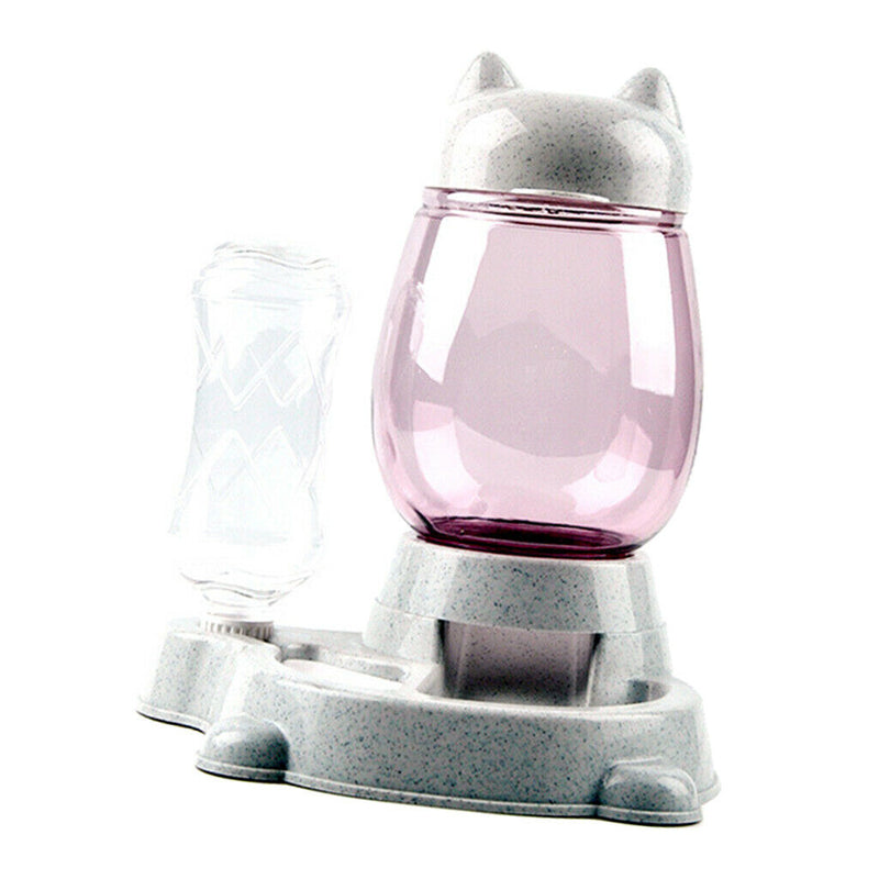 Pet Dog Automatic Dispenser Pet Bowls For Large Dogs Puppy Kitten Gray