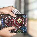 DIY Heart Special Shaped Diamond Painting Women Wristlet Bag Zipper Wallet