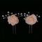 2pcs Wedding Bridal Lace Flower Crystal Beads Pearls Hairpins Hair Clips
