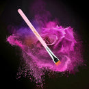 Single Wood Handle Eyebrow Flat Brush Eye Beauty Makeup Cosmetic Pen (Pink A