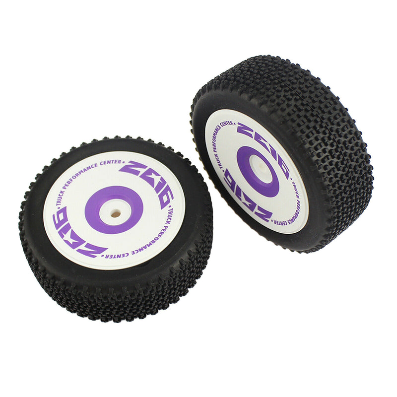 RC Tire 2Pcs Wheel Tyres Rubber Front Tires for Wltoys 124019 1/12 Scale RC