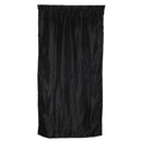 100x200cm Modern Satin Window Room Curtain Tulle Drape Panels Decor Black