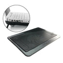 Notebook Laptop Cooler Mat Quiet Cooling Pad Stand Tray  Ventilation 1 Fan Black