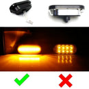 Car Side Turn Signal Dynamic L + R Smoked LED Side Marker Light for V-W T5