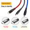 3in1 LED USB Charging Cable 8Pin Charger Cable Multi Port Phone CableFT
