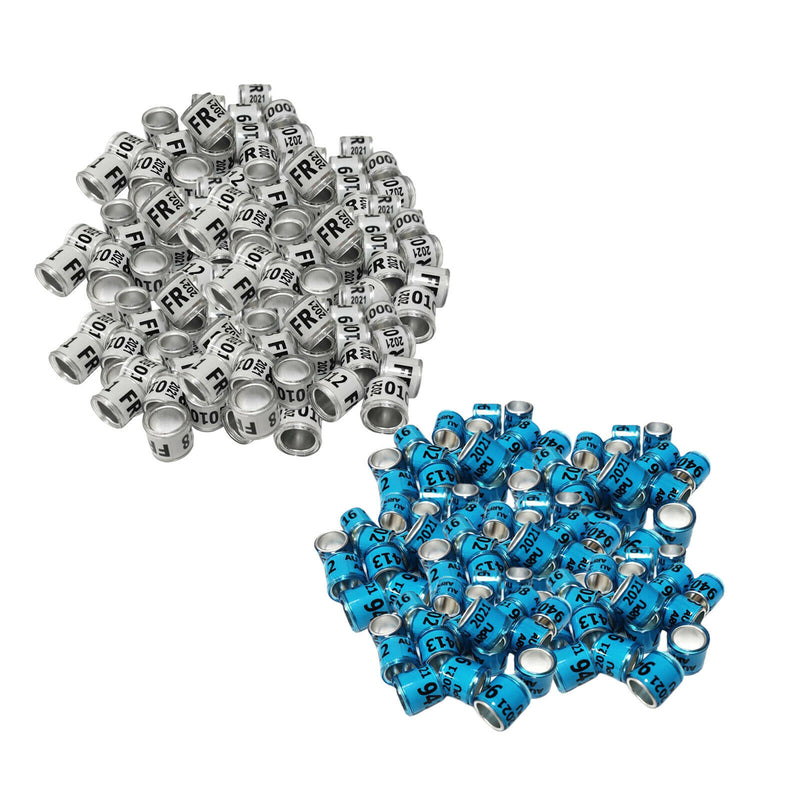 Pack of 200 2021 Aluminium Racing Pigeon Leg Rings Bands 8mm for Poultry