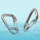 304 Stainless Steel Spring Snap Hook Carabiner Marine Grade Safety Clip withG2F9