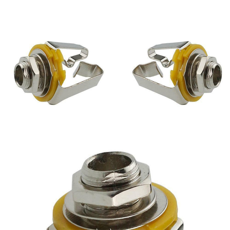 10x 1/4 inch 6.35mm Mono Female Jack with Socket Panel for  MICMicrophone
