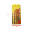 7x 3-12mm Triangular-overlord Handle Multifunctional Drill Bits Set Tool Red