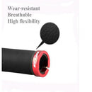 1 Pair Leather Bike Handlebar Grips Lock on Anti-slip Handle Bar Cover Black