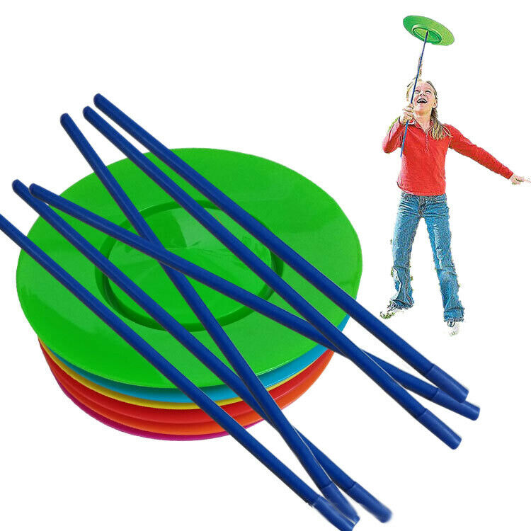 6 Sets Plastic Spinning Plate Juggling Props Performance Tools Kids Childre P8S1