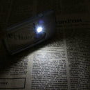 3X 6X Credit Card Loupe Magnifier Glass Square Microscope with LED Light