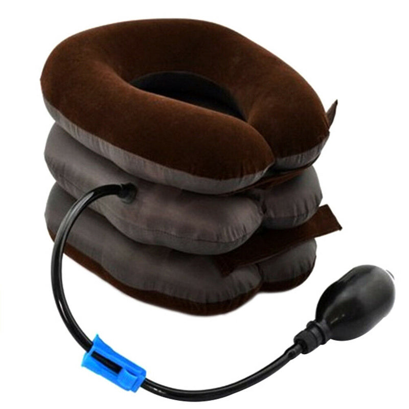 2 X Air Inflatable Cervical Neck Head Pain Traction Pillow Support Brace DevicJR