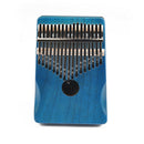 17 Keys Kalimba Wood Mahogany Mbira Thumb Piano Musical Instrument (Blue) A