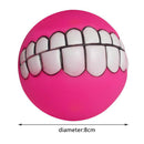 Pet Dog Novelty Play Durable Squeaky Teeth Pattern Smile