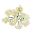 1X(144Pcs/Pack Mini Artificial Paper Rose Buds Flowers Diy For Wedding